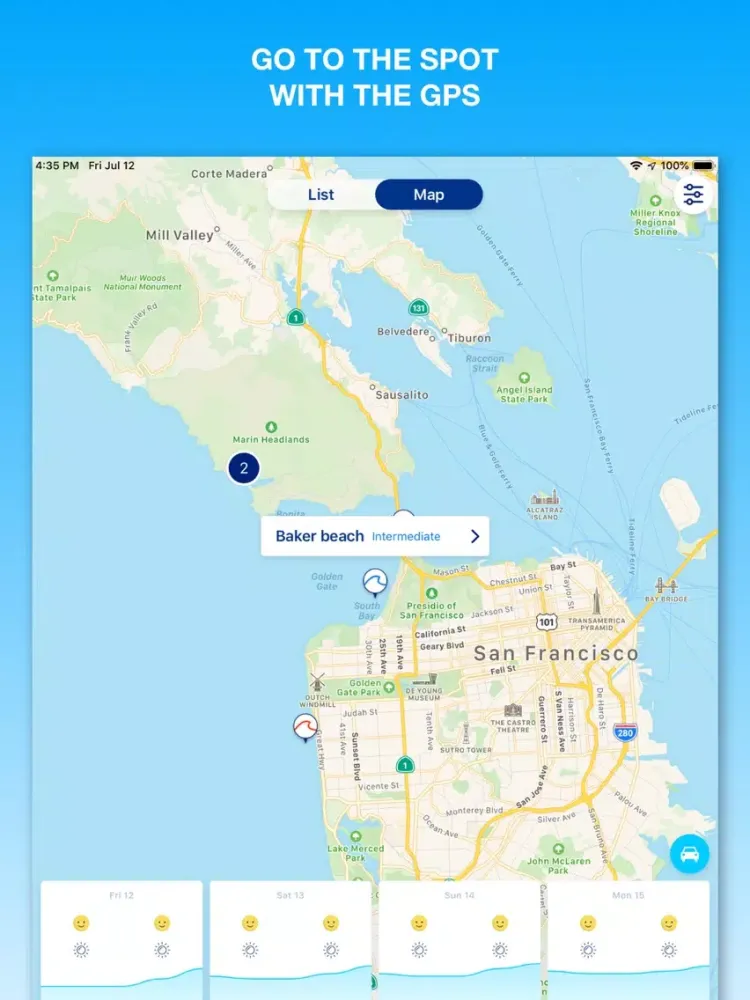 Weesurf, wave & wind forecast iPad  Screenshots