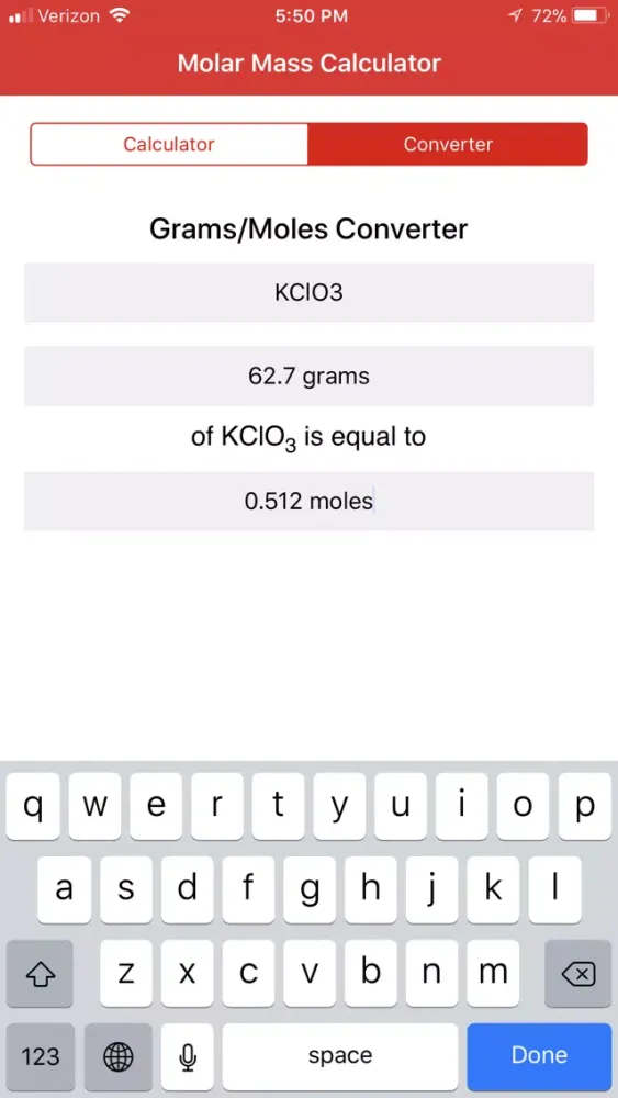 ChemCalc: Chemistry Calculator 스크린샷
