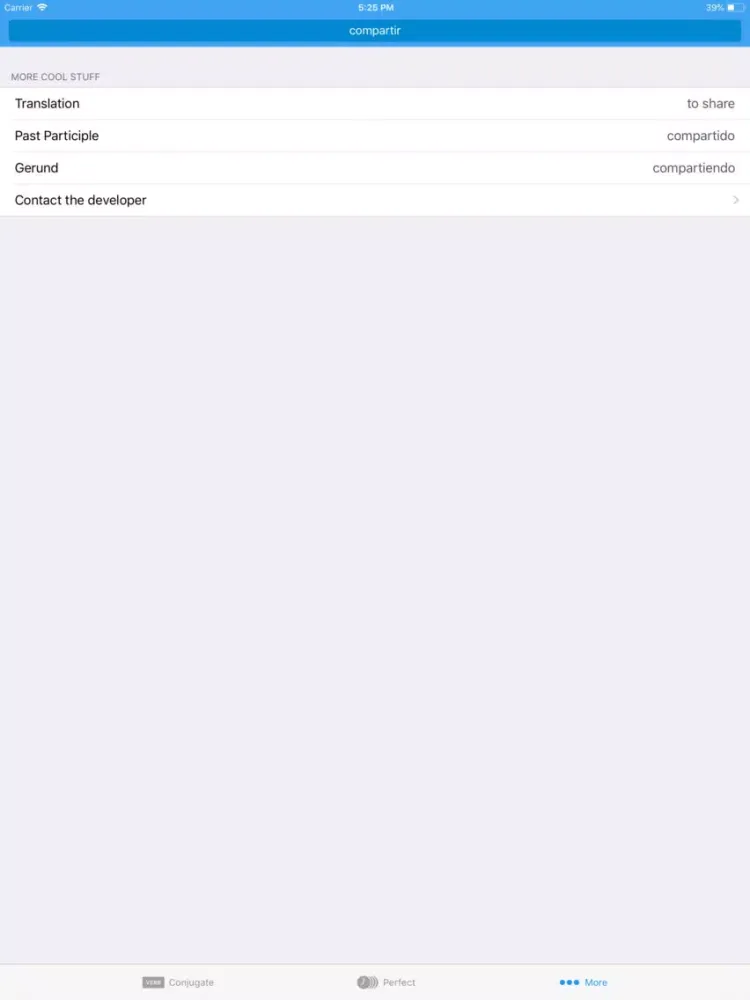 Zrzuty ekranu Conjugate Spanish Verbs iPad 