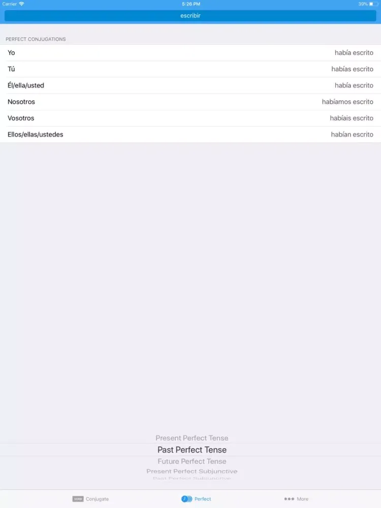 Zrzuty ekranu Conjugate Spanish Verbs iPad 
