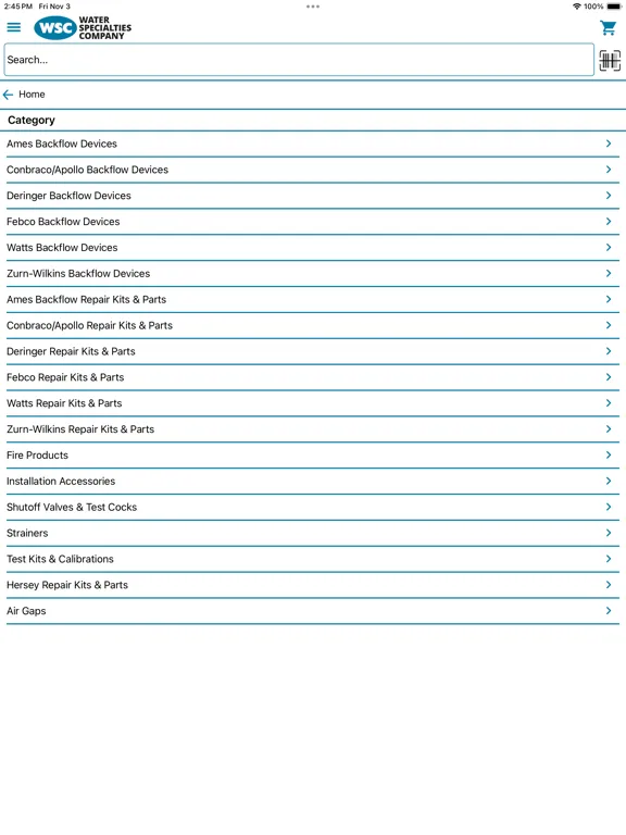 Screenshot di Water Specialties iPad 