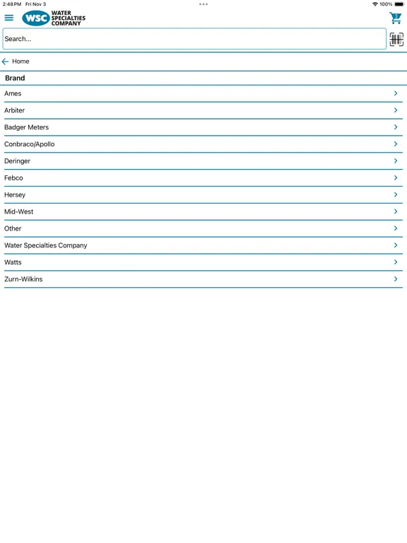 Screenshot di Water Specialties iPad 
