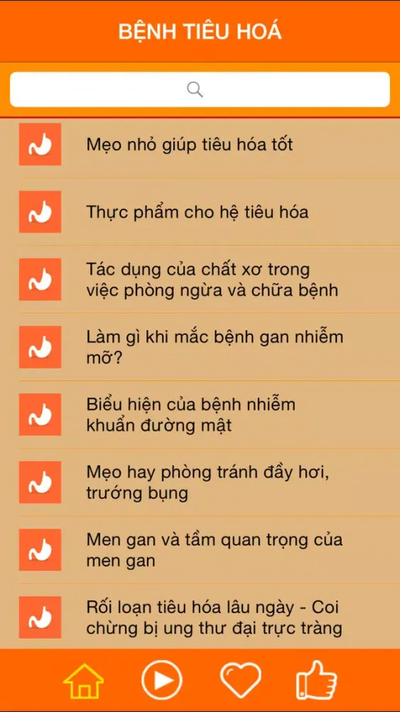 Tangkapan skrin Bệnh Tiêu Hoá - Đường Ruột