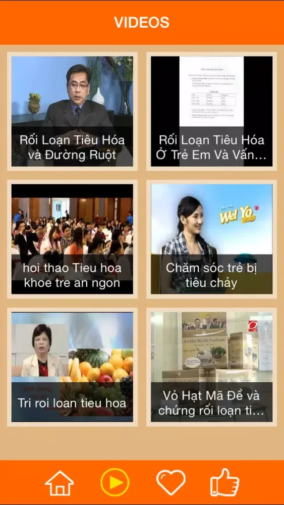 Tangkapan skrin Bệnh Tiêu Hoá - Đường Ruột