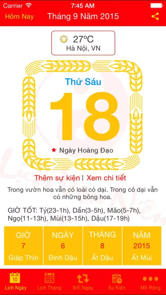 Lịch Vạn Niên 2016 Bính Thân स्क्रीनशॉट