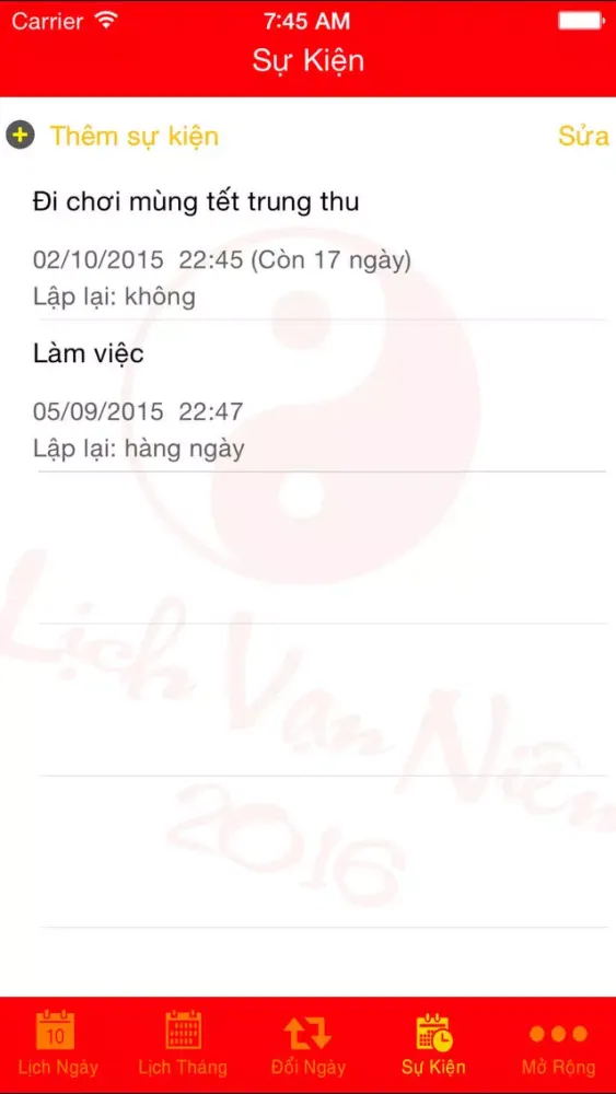 Lịch Vạn Niên 2016 Bính Thân स्क्रीनशॉट