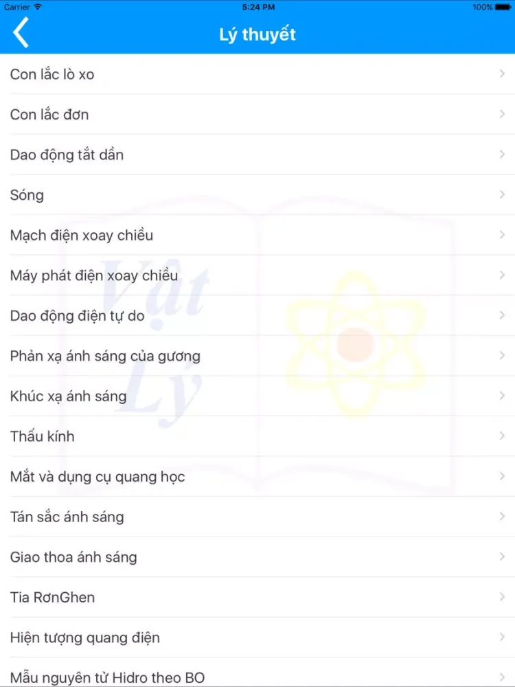 Luyện Thi Vật Lý iPad  স্ক্রিনশট