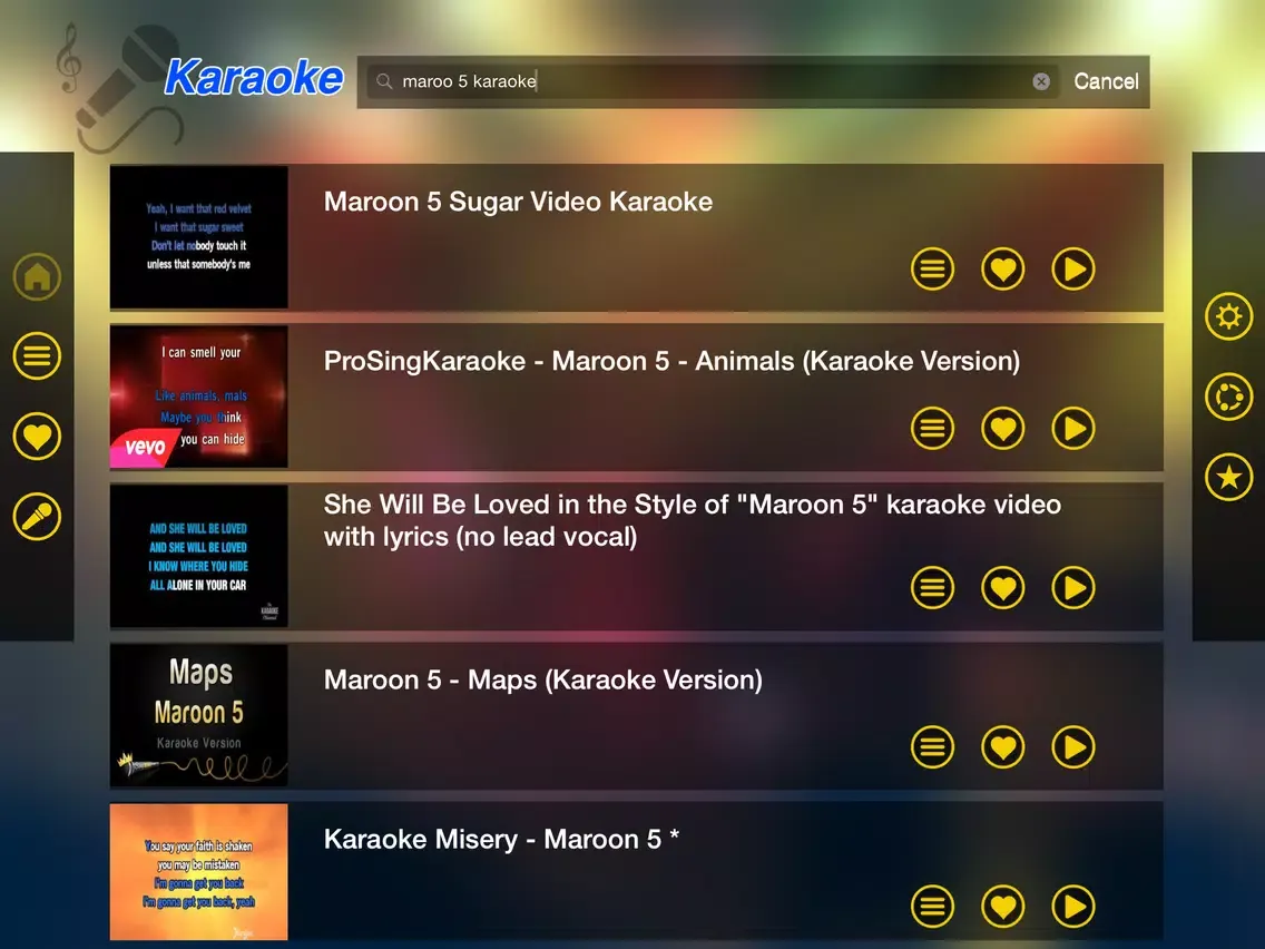Song Karaoke iPad  سکرین شاٹس