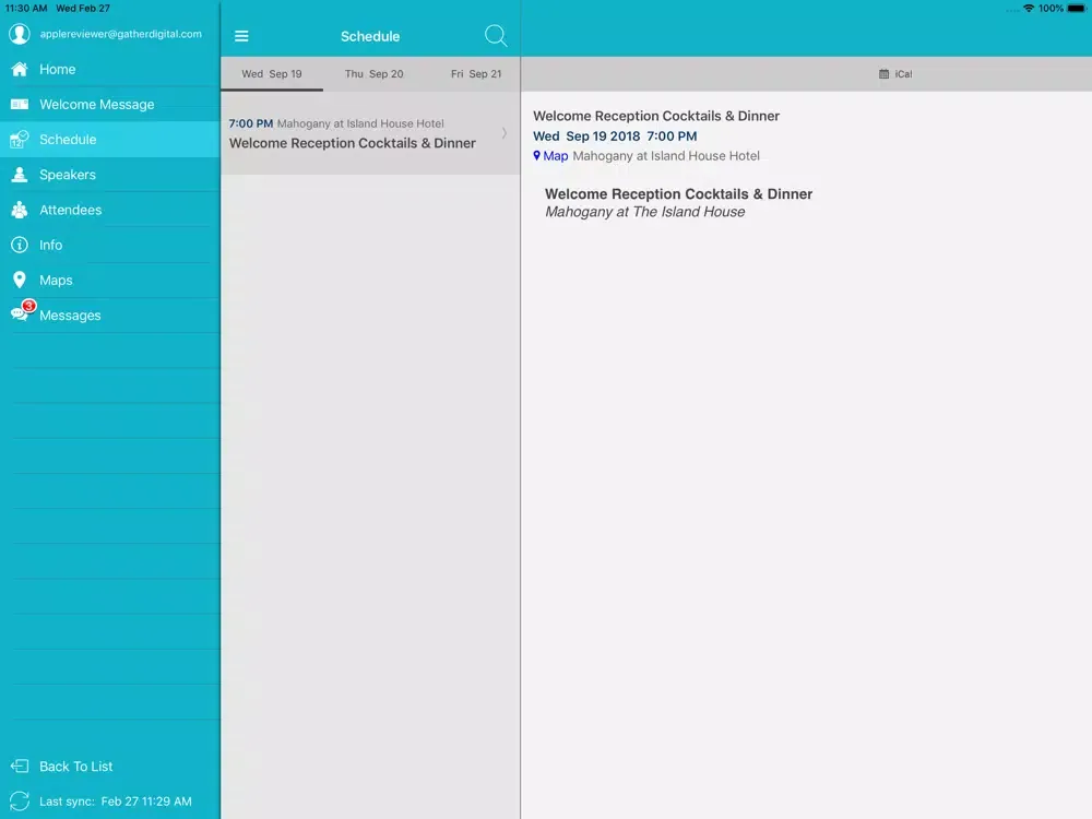 Скриншоты WSG Meetings iPad 