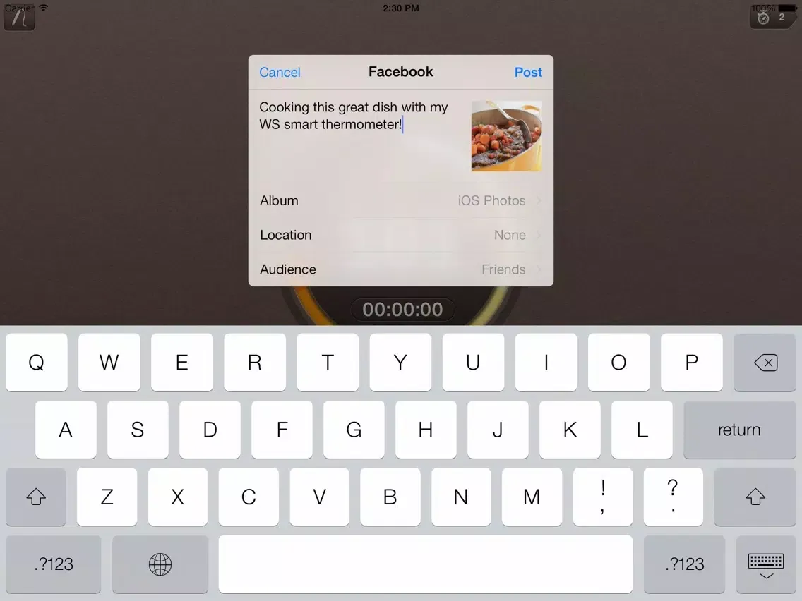 Williams-Sonoma smart thermometer iPad 應用截圖