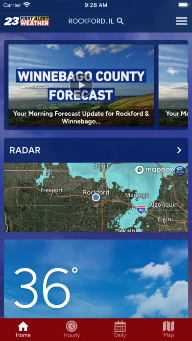 WIFR Weather Screenshots
