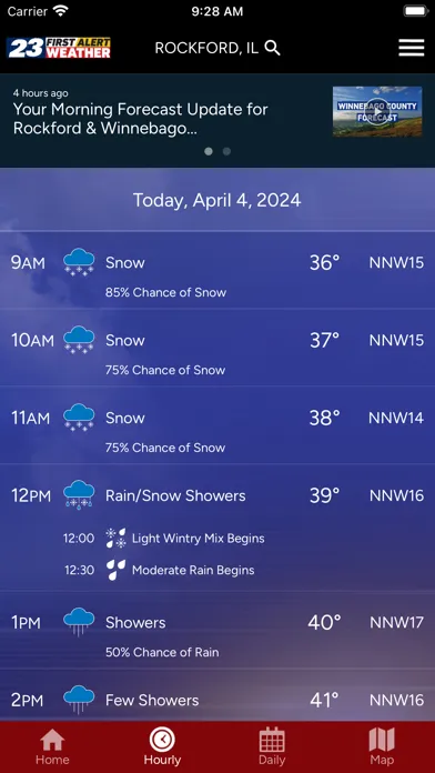 WIFR Weather Screenshots