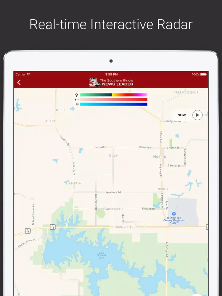 Capturas de tela do Southern Illinois News Leader iPad 