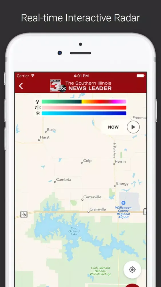 Capturas de tela do Southern Illinois News Leader