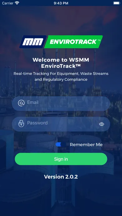 Tangkapan skrin WSMM ENVIROTRACK 2.0