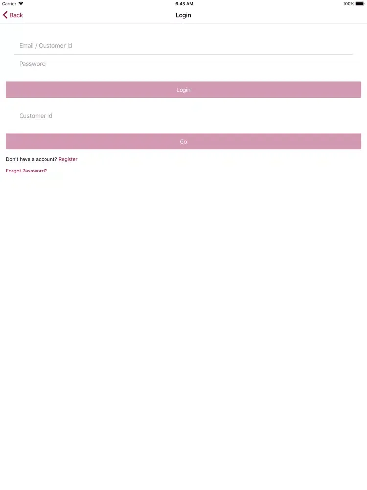 Tangkapan layar WSMS Business Automation Front iPad 