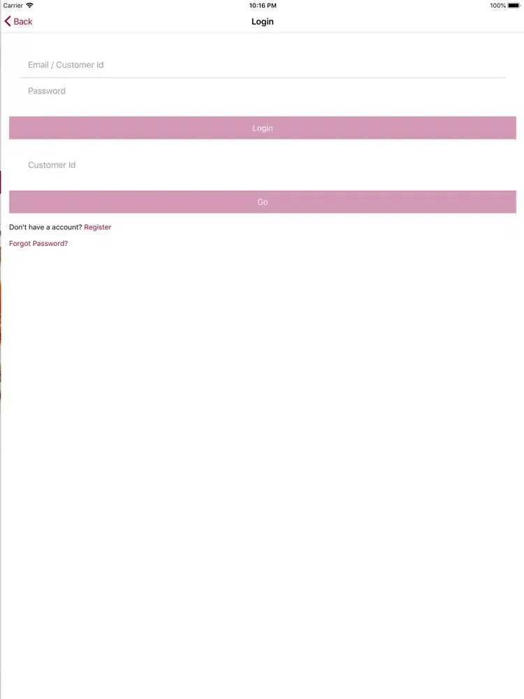 Tangkapan layar WSMS Business Automation Front iPad 
