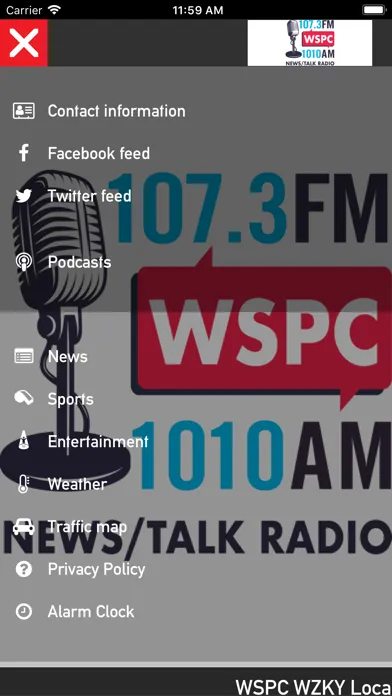 Screenshot di 107.3FM & 1010AM WSPC