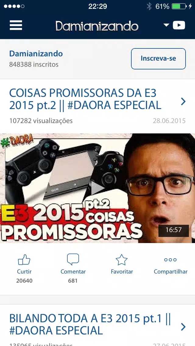 Tangkapan skrin Damianizando - for Youtube