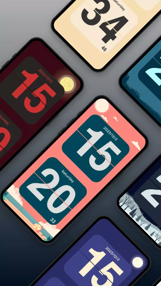 Flip clock: World clock スクリーンショット