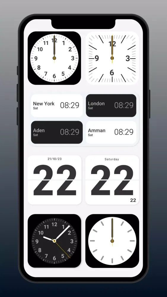 Flip clock: World clock スクリーンショット