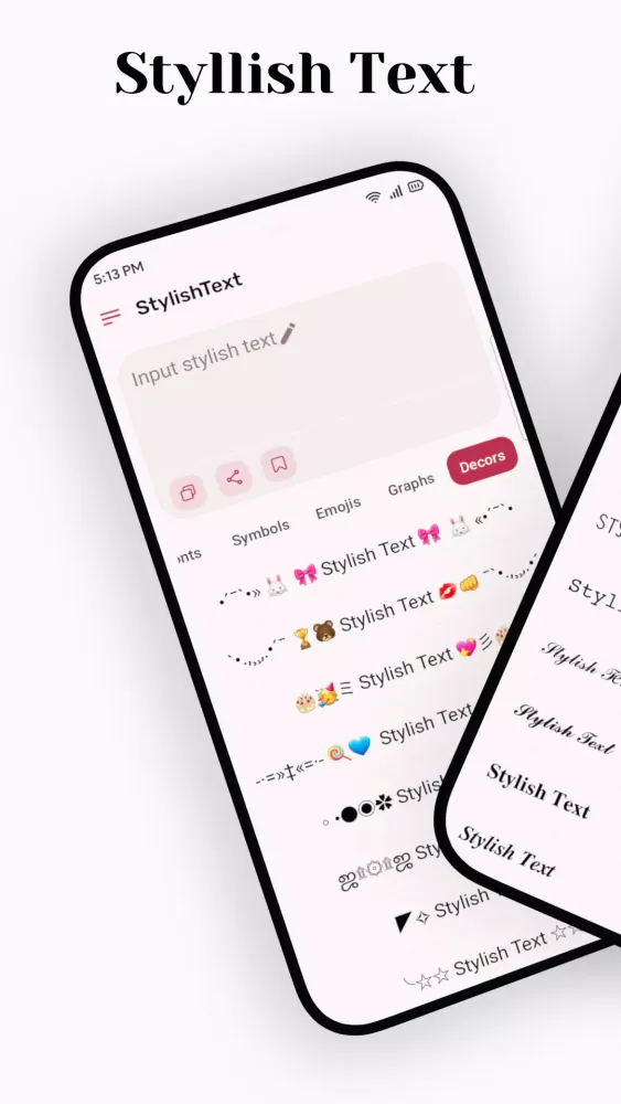 Stylish Text Screenshots