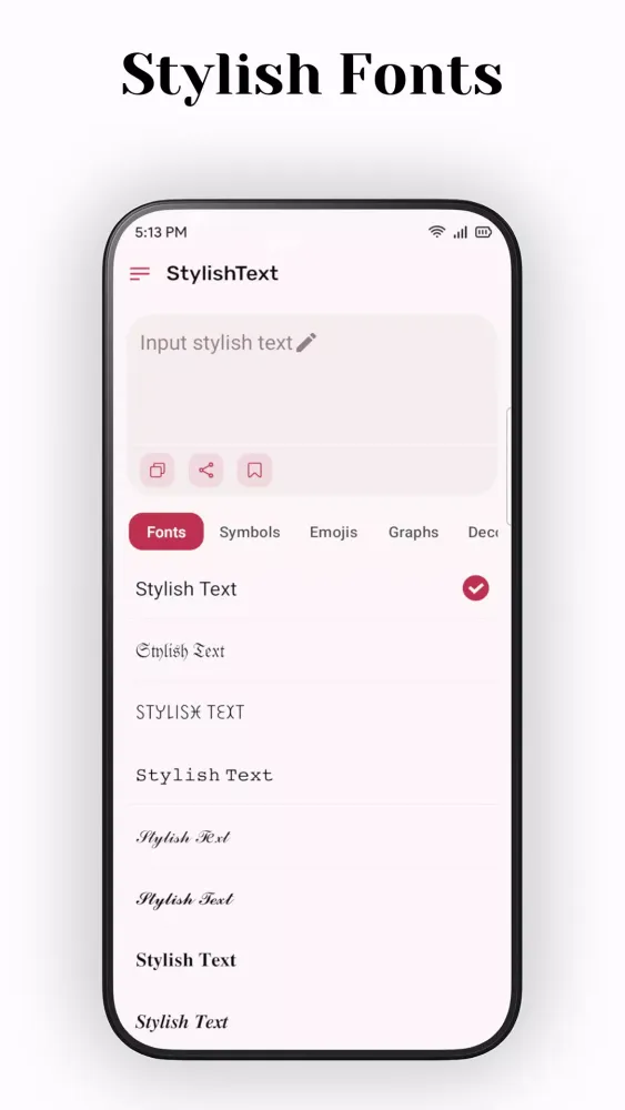 Stylish Text Screenshots