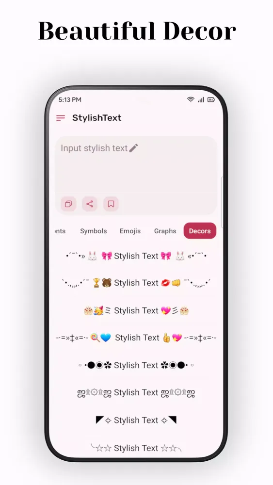 Stylish Text Screenshots