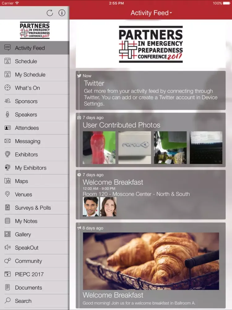 Capturas de tela do PIEPC 2017 iPad 