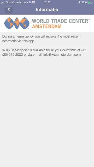 Capturas de pantalla de WTC A'dam Emergency Update