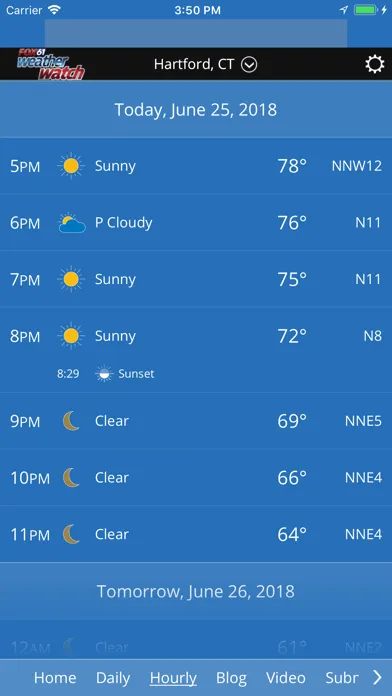 Screenshot di Fox61 Weather Watch