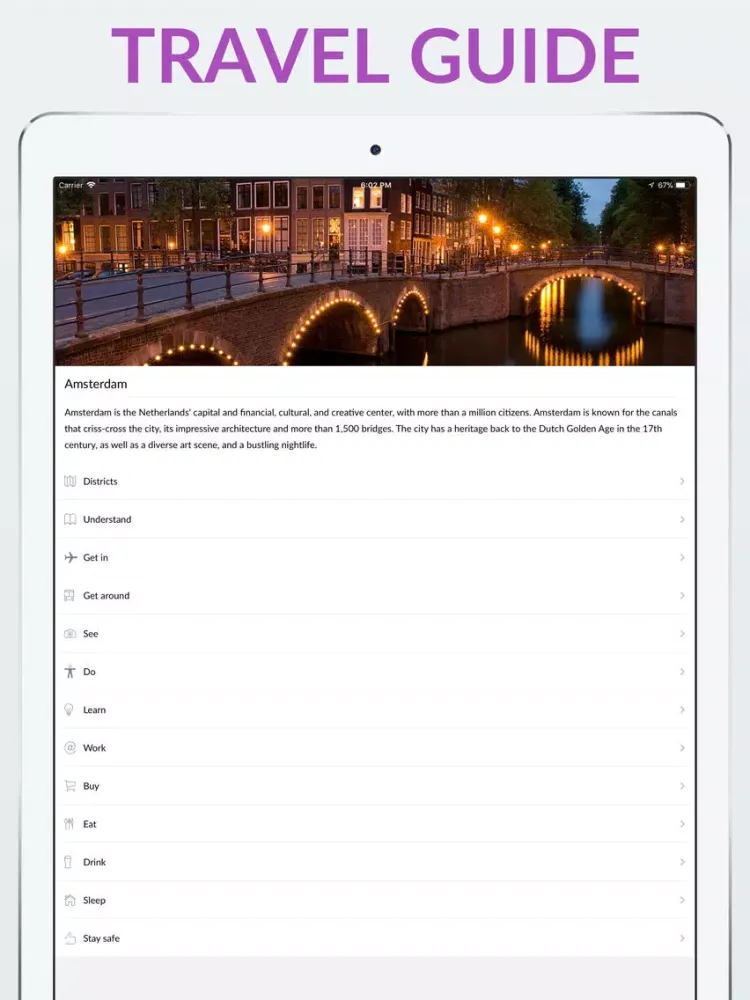 Amsterdam Offline Map & Guide iPad  স্ক্রিনশট