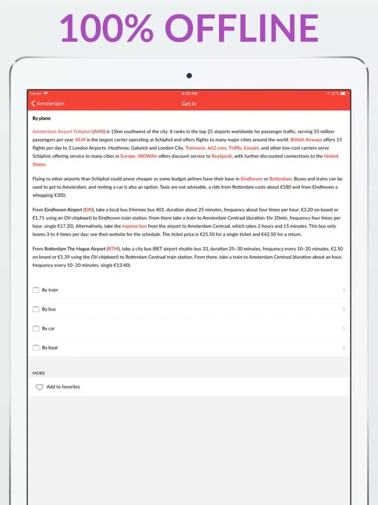 Amsterdam Offline Map & Guide iPad  স্ক্রিনশট