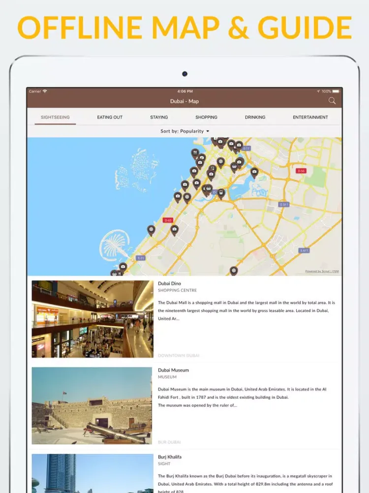 Dubai Offline Map & Guide iPad  স্ক্রিনশট