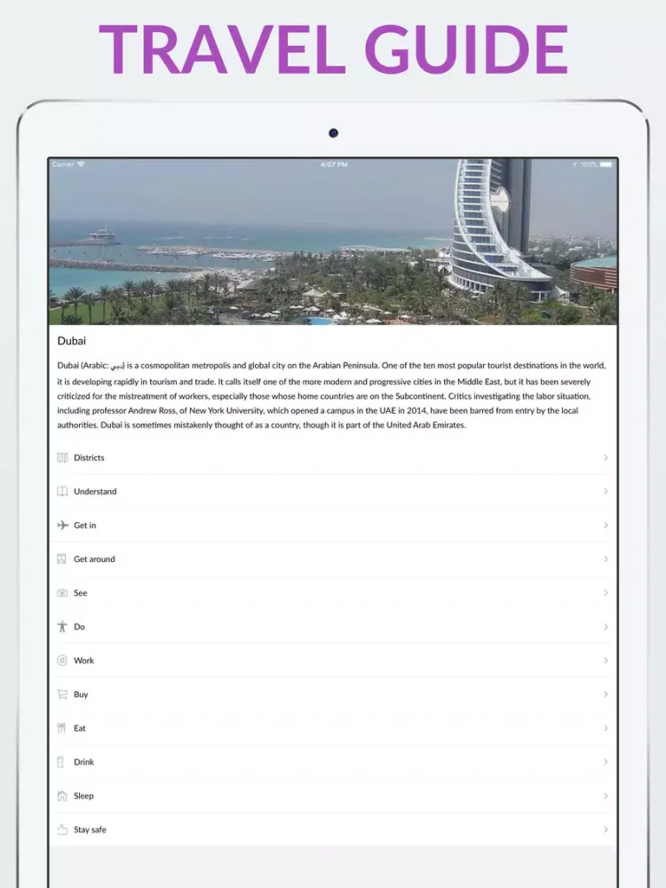 Dubai Offline Map & Guide iPad  স্ক্রিনশট