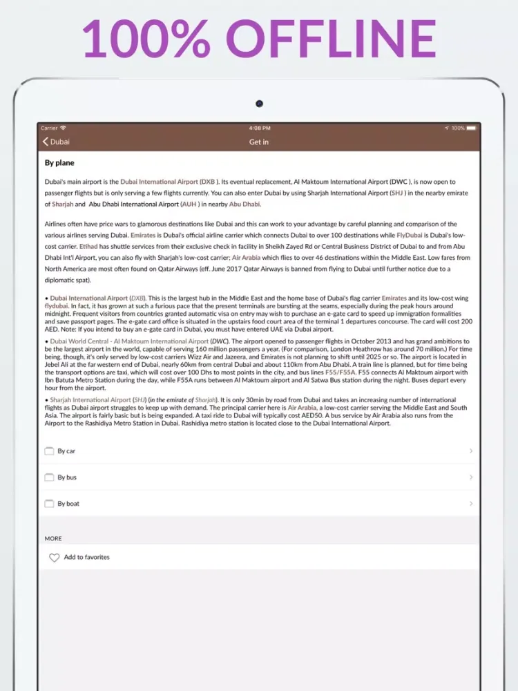 Dubai Offline Map & Guide iPad  স্ক্রিনশট