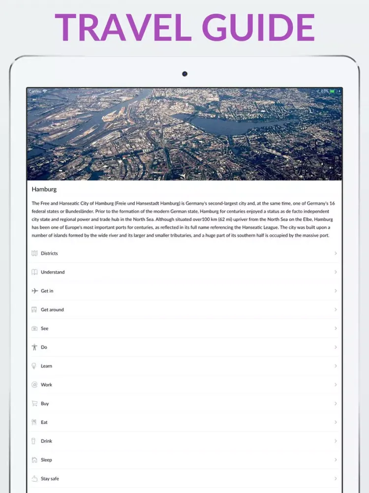 Hamburg Offline Map & Guide iPad 应用截图