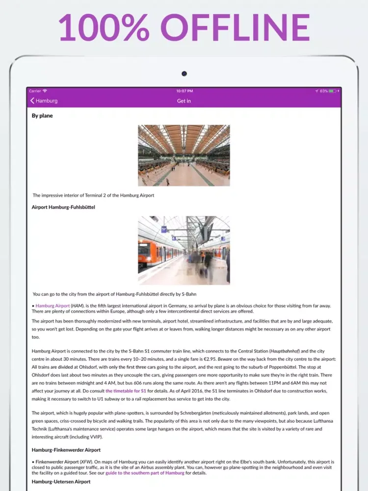 Hamburg Offline Map & Guide iPad 应用截图
