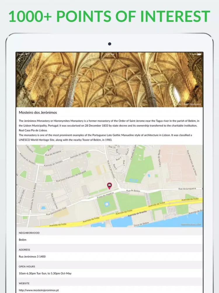 Capturas de pantalla de Lisbon Offline Map & Guide iPad 
