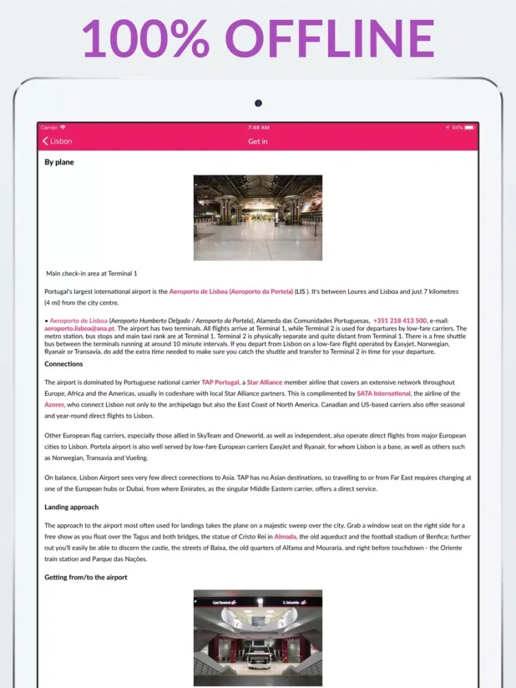 Capturas de pantalla de Lisbon Offline Map & Guide iPad 