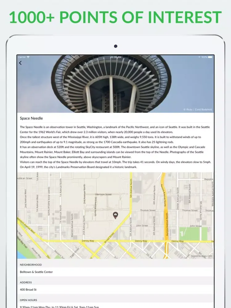 Capturas de pantalla de Seattle Offline Map & Guide iPad 