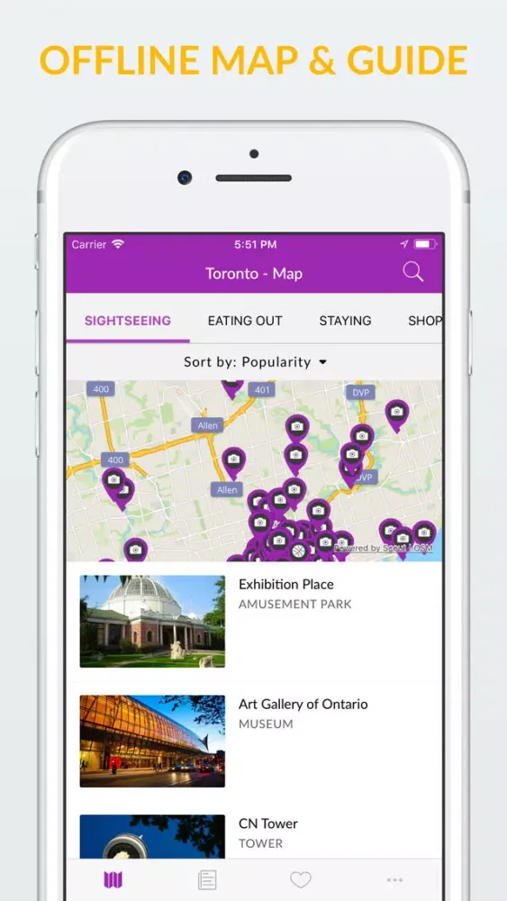 Toronto Offline Map & Guide Screenshots