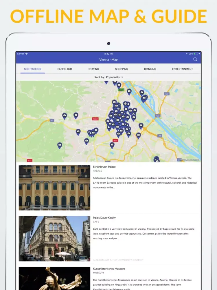 Vienna Offline Map & Guide iPad  سکرین شاٹس
