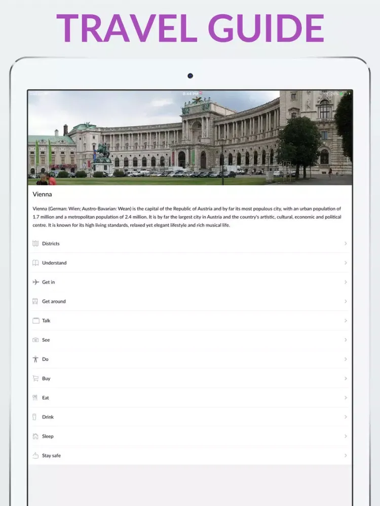 Vienna Offline Map & Guide iPad  سکرین شاٹس