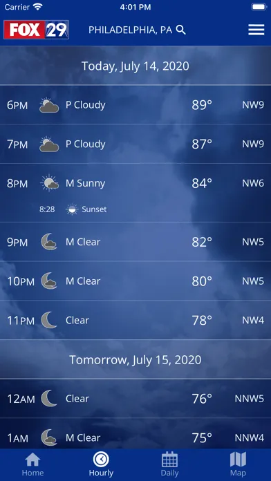 Capturas de pantalla de FOX 29 Philadelphia: Weather