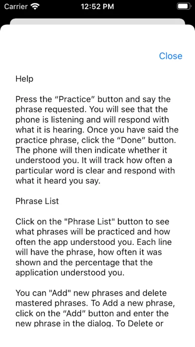 Zrzuty ekranu Speech Therapy Practice