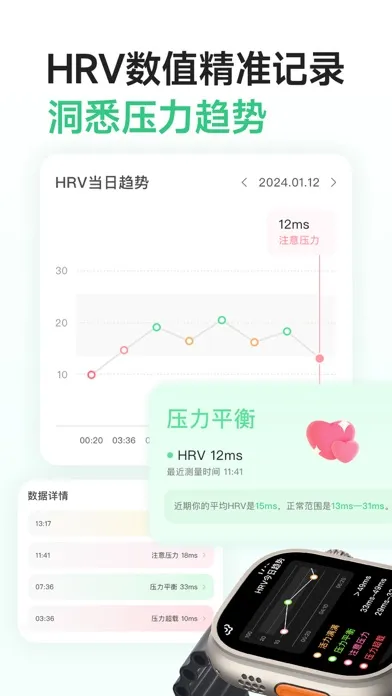 Capturas de tela do FeelFlow-HRV情绪压力检测睡眠管理
