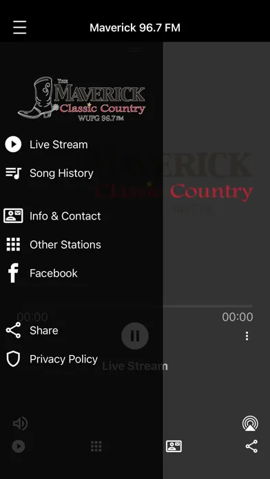 Tangkapan skrin WUPG Maverick 96.7