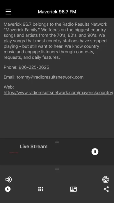 Tangkapan skrin WUPG Maverick 96.7