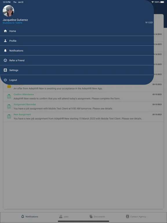 AdeptHR iPad  Screenshots